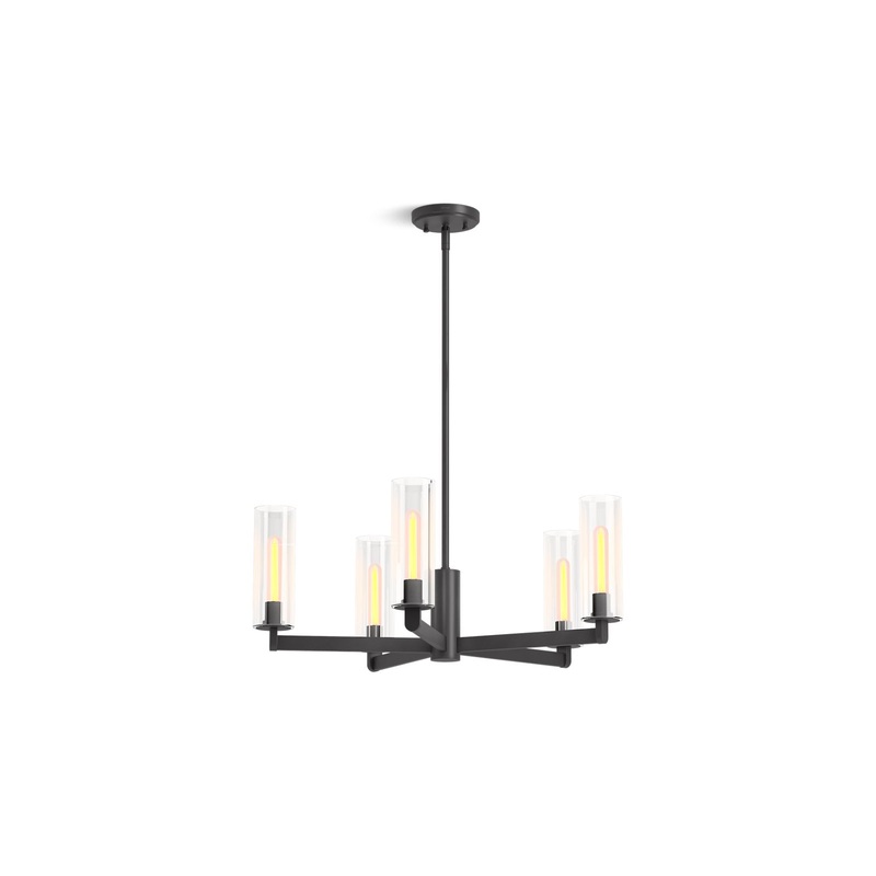 KOHLER K-35878-CH05-BLL Crue 26 in. Chandelier In Matte Black