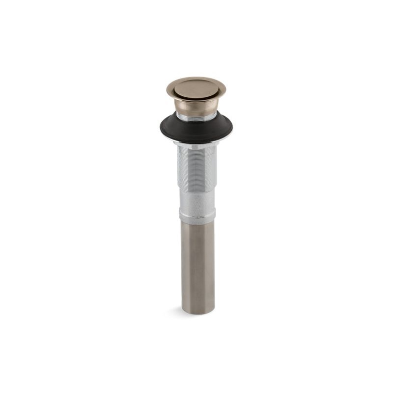 KOHLER K-7124-BV Vibrant Brushed Bronze Pop-up clicker drain without overflow