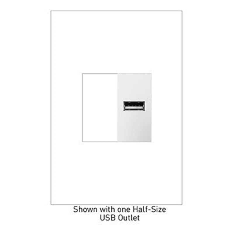 LEGRAND ARUSBW4 ADORN USB Outlet - Half-Size, White