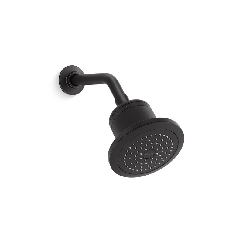 KOHLER K-33631-Y-BL Cinq Single-Function Filtered Showerhead 2.5 GPM In Matte Black