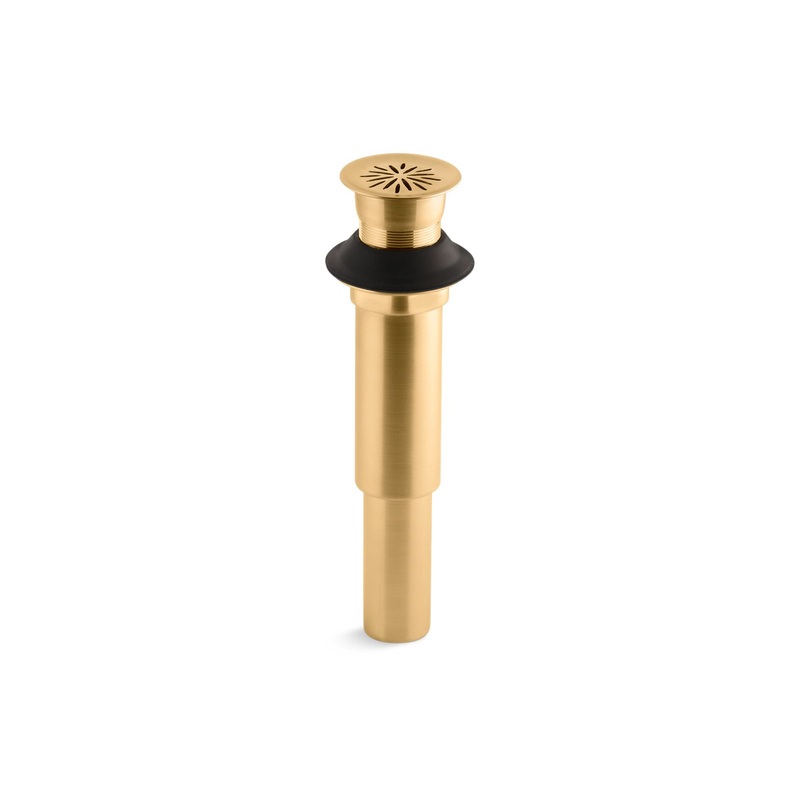 KOHLER K-7107-2MB Decorative Grid Drain Without Overflow In Vibrant Brushed Moderne Brass