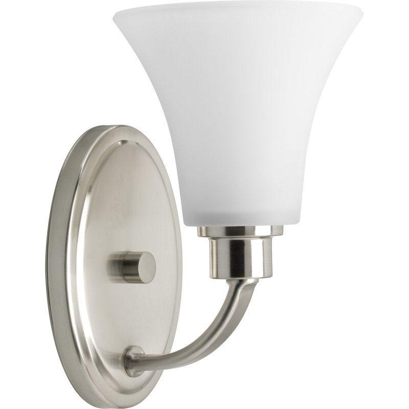 PROGRESS LIGHTING P2000-09 Joy Collection One-Light Bath & Vanity in Brushed Nickel