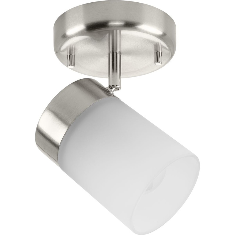 PROGRESS LIGHTING P900011-009 Ridgecrest Collection Brushed Nickel One-Head Multi-Directional Track in Brushed Nickel