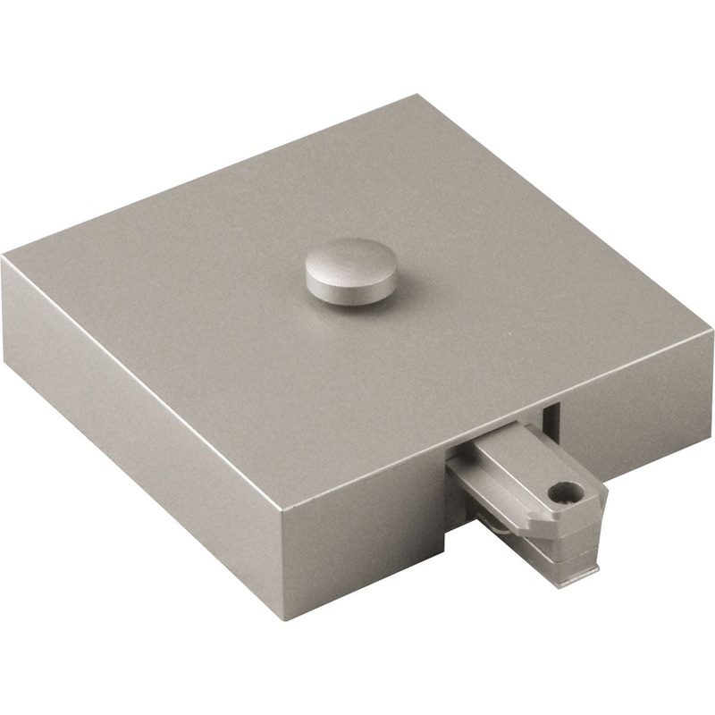 PROGRESS LIGHTING P8760-09 Alpha Trak T-Bar end feed with canopy cover in Brushed Nickel
