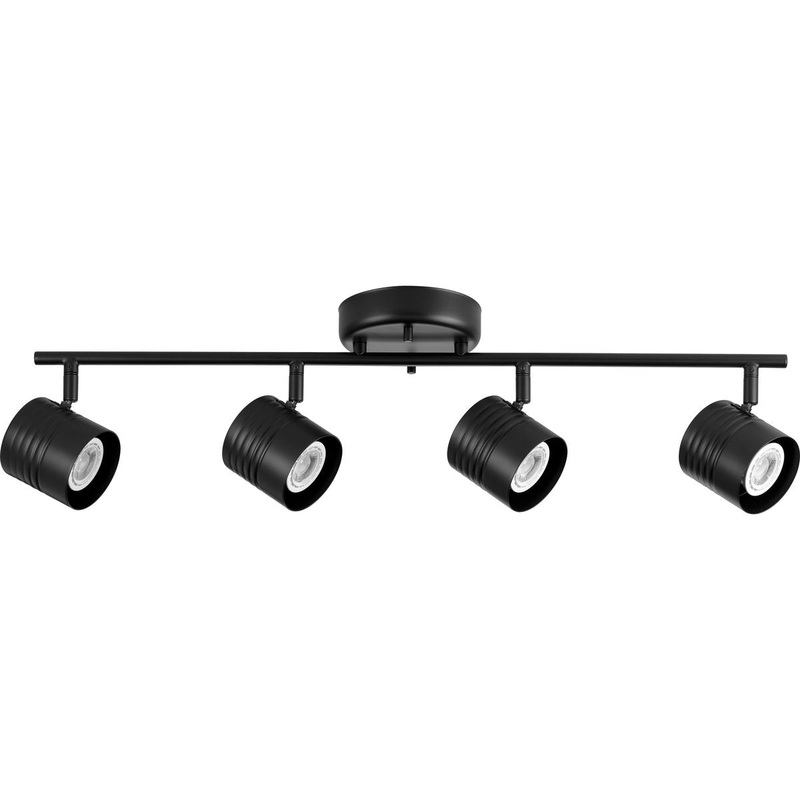 PROGRESS LIGHTING P900014-031 Kitson Collection Black Four-Head Multi-Directional Track in Black