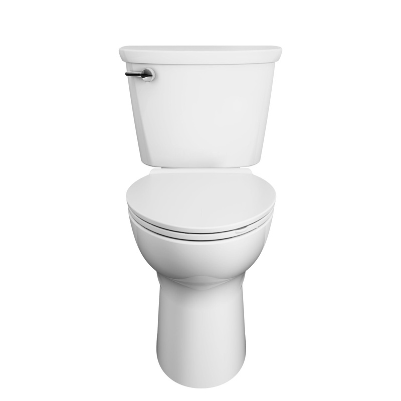 AMERICAN STANDARD 215FA104.020, Cadet PRO Two-Piece 1.28 gpf/4.8 Lpf Compact Chair Height Elongated Toilet Less Seat in White