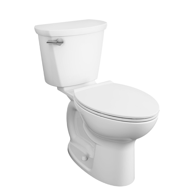 AMERICAN STANDARD 215FC004.020, Cadet PRO Two-Piece 1.6 gpf/6.0 Lpf Compact Chair Height Elongated 14-Inch Rough Toilet Less Seat in White