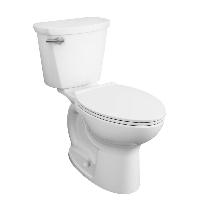 AMERICAN STANDARD 215FC104.020, Cadet PRO Two-Piece 1.28 gpf/4.8 Lpf Compact Chair Height Elongated 14-Inch Rough Toilet Less Seat in White