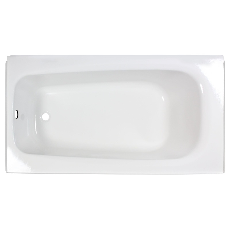 AMERICAN STANDARD 2460002.020, Cambridge Americast 60 x 32-Inch Integral Apron Bathtub With Left-Hand Outlet in White