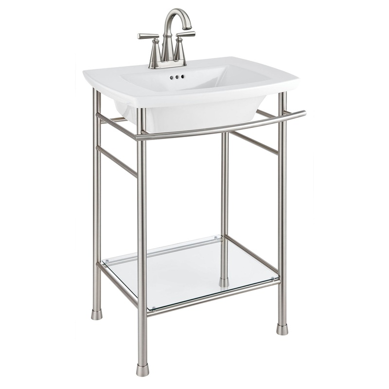AMERICAN STANDARD 8719000.295, Edgemere Console Table in Brushed Nickel