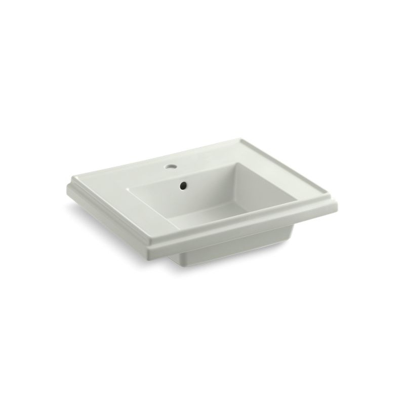 KOHLER K-2757-1-NY Tresham 24" pedestal bathroom sink basin with single faucet hole