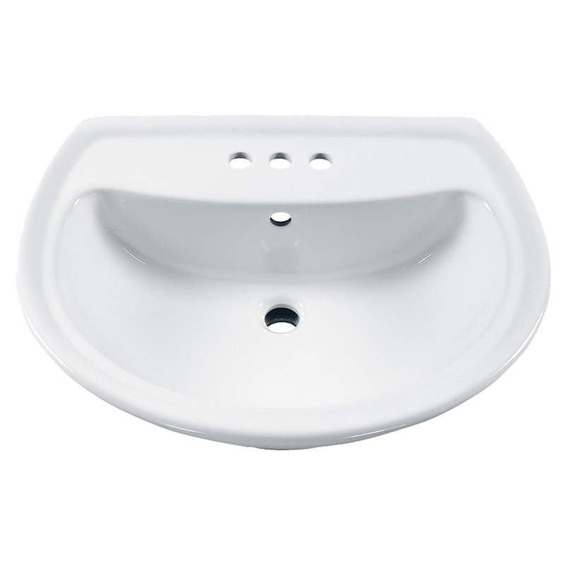 AMERICAN STANDARD 0236004.020, Cadet 4-Inch Centerset Pedestal Sink Top in White