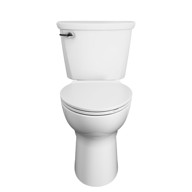 AMERICAN STANDARD 215FA004.020, Cadet PRO Two-Piece 1.6 gpf/6.0 Lpf Compact Chair Height Elongated Toilet Less Seat in White