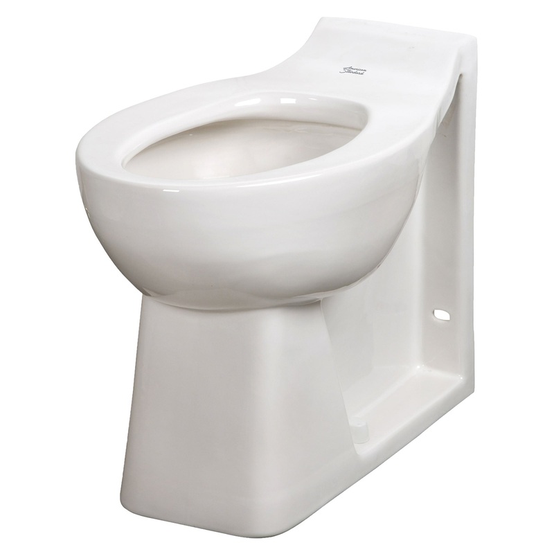 AMERICAN STANDARD 3341001.020, Huron 1.28  1.6 gpf (4.8  6.0 Lpf) Chair Height Back Spud Back Outlet Elongated EverClean Bowl With Integral Seat in White