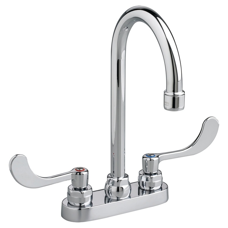 AMERICAN STANDARD 7500175.002, Monterrey 4-Inch Centerset Gooseneck Faucet With Wrist Blade Handles 0.5 gpm/1.9 Lpm in Chrome