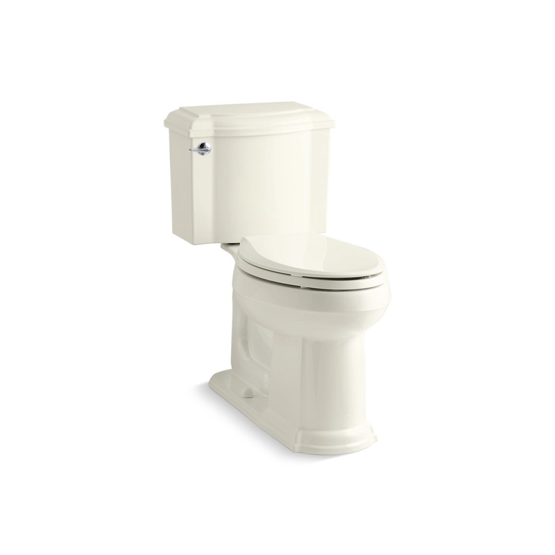 KOHLER K-3837-96 Devonshire Two-Piece Elongated Toilet, 1.28 Gpf In Biscuit