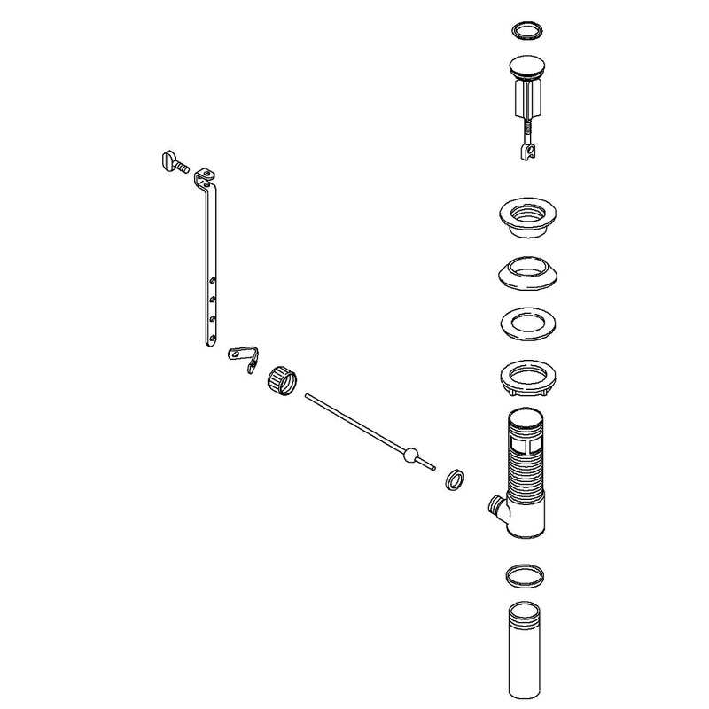 KOHLER K-1037023-2BL Standard Drain With Overflow