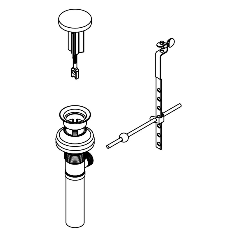 KOHLER K-1035350-2MB Premier Drain With Overflow