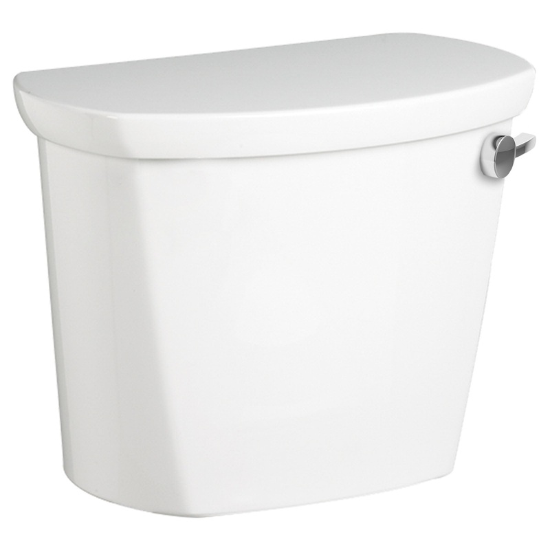 AMERICAN STANDARD 4188B105.020, Cadet PRO 1.28 gpf/4.8 Lpf 10-Inch Rough Right Hand Trip Lever Tank in White