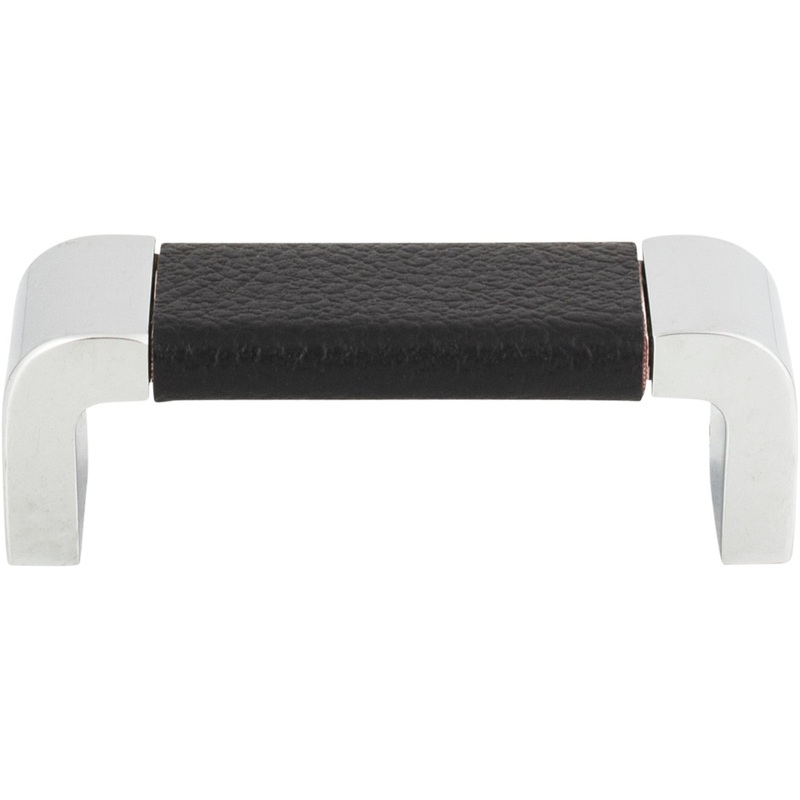 ATLAS 3150-BL Paradigm 3" Center to Center Bar Pull - CH & Black Leather