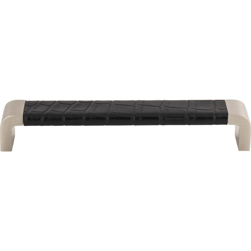 ATLAS 3151-BN-CRC Paradigm 6 5/16" Center to Center Bar Pull - BN & Black Croc Leather