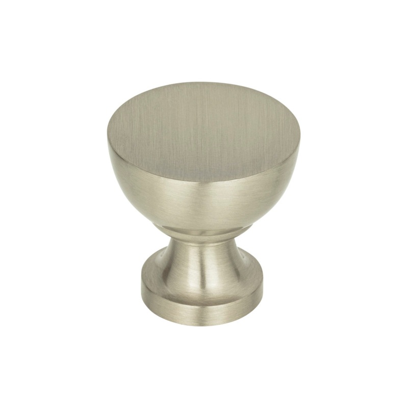 ATLAS 328-BRN Shelley 1 1/4" Diameter Round Knob - Brushed Nickel