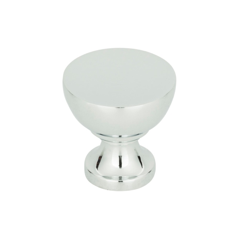 ATLAS 328-CH Shelley 1 1/4" Diameter Round Knob - Polished Chrome