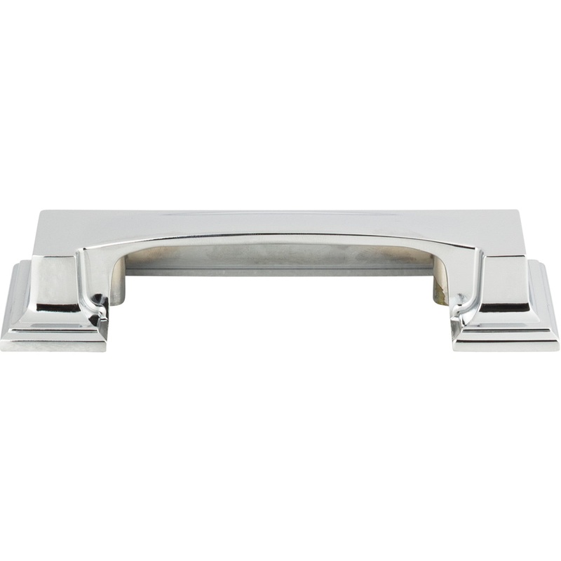 ATLAS 339-CH Sutton Place 3" Center to Center Cup/Bin Pull - Polished Chrome