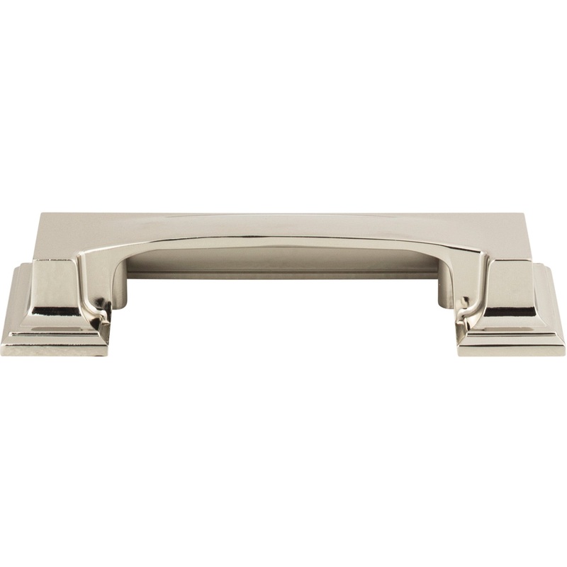ATLAS 339-PN Sutton Place 3" Center to Center Cup/Bin Pull - Polished Nickel