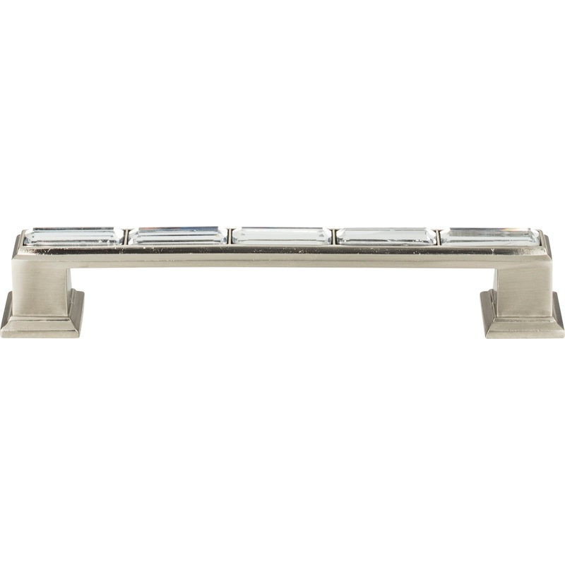 ATLAS 342-BRN Legacy Crystal 5 1/16" Center to Center Bar Pull - Brushed Nickel