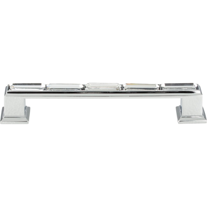 ATLAS 342-CH Legacy Crystal 5 1/16" Center to Center Bar Pull - Polished Chrome