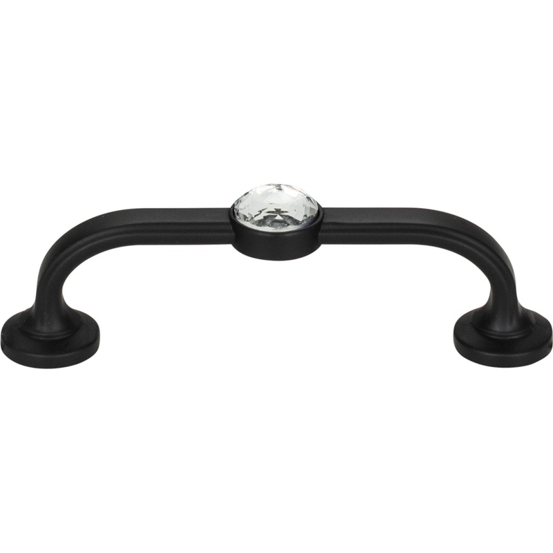 ATLAS 344-BL Legacy Crystal 3" Center to Center Bar Pull - Matte Black