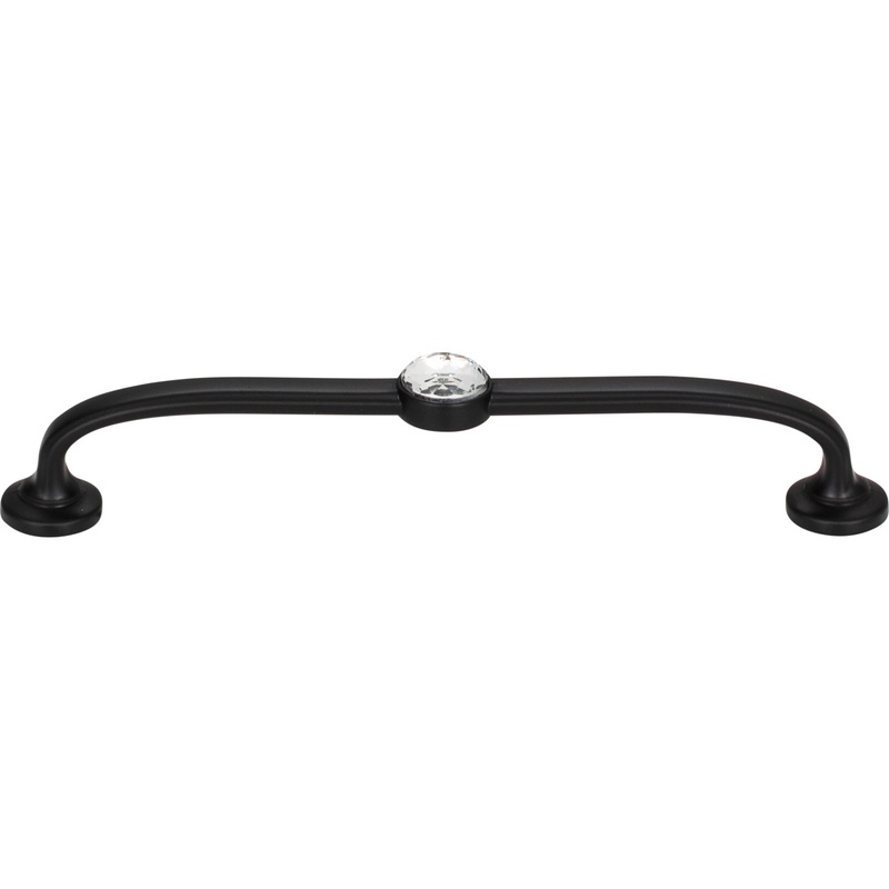 ATLAS 345-BL Legacy Crystal 5 1/16" Center to Center Bar Pull - Matte Black