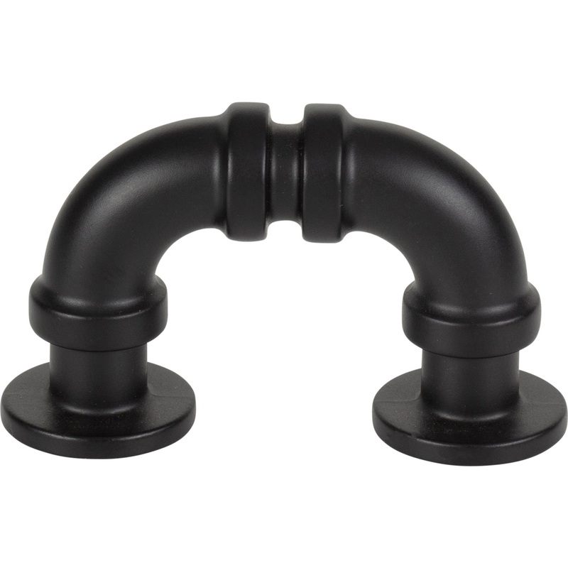 ATLAS 366-BL Steam Punk 1 5/16" Center to Center Bar Pull - Matte Black
