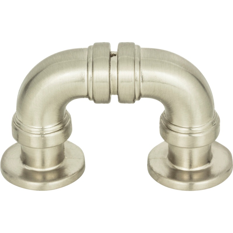 ATLAS 366-BRN Steam Punk 1 5/16" Center to Center Finger Pull - Brushed Nickel