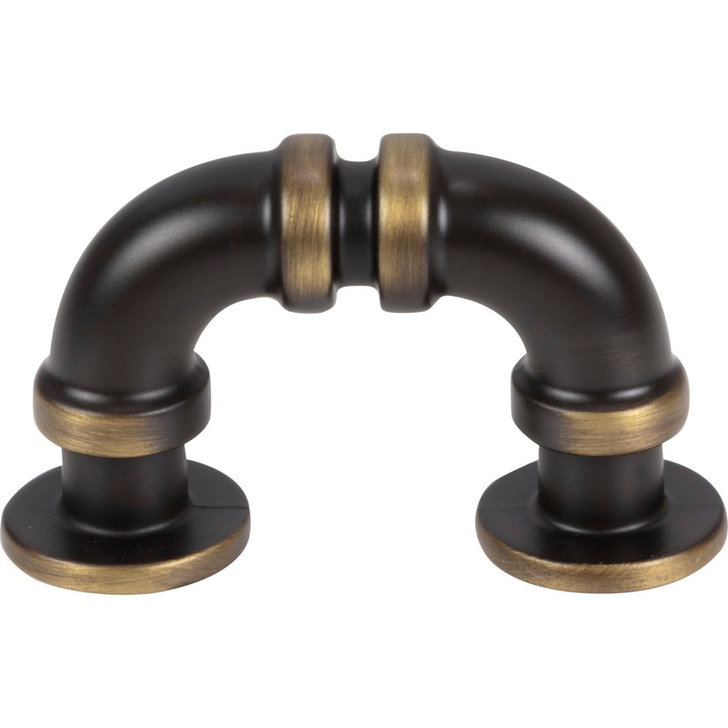 ATLAS 366-CFB Steam Punk 1 5/16" Center to Center Finger Pull - Cafe Bronze