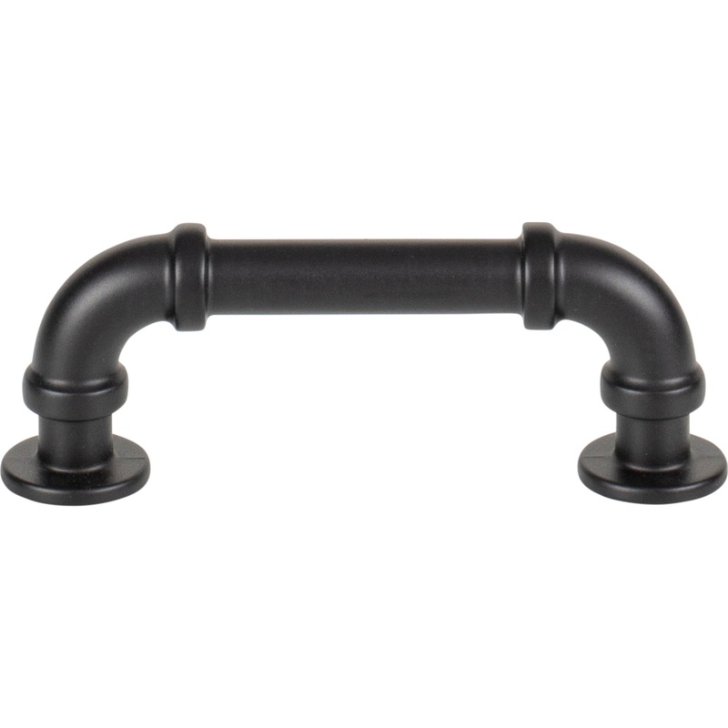ATLAS 367-BL Steam Punk 3" Center to Center Bar Pull - Matte Black