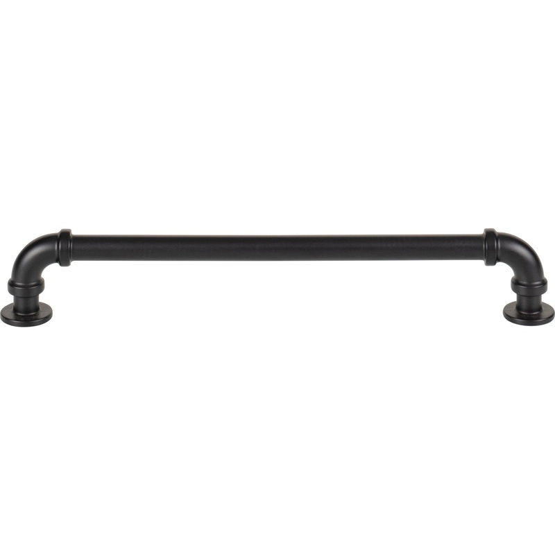 ATLAS 369-BL Steam Punk 7 9/16" Center to Center Bar Pull - Matte Black
