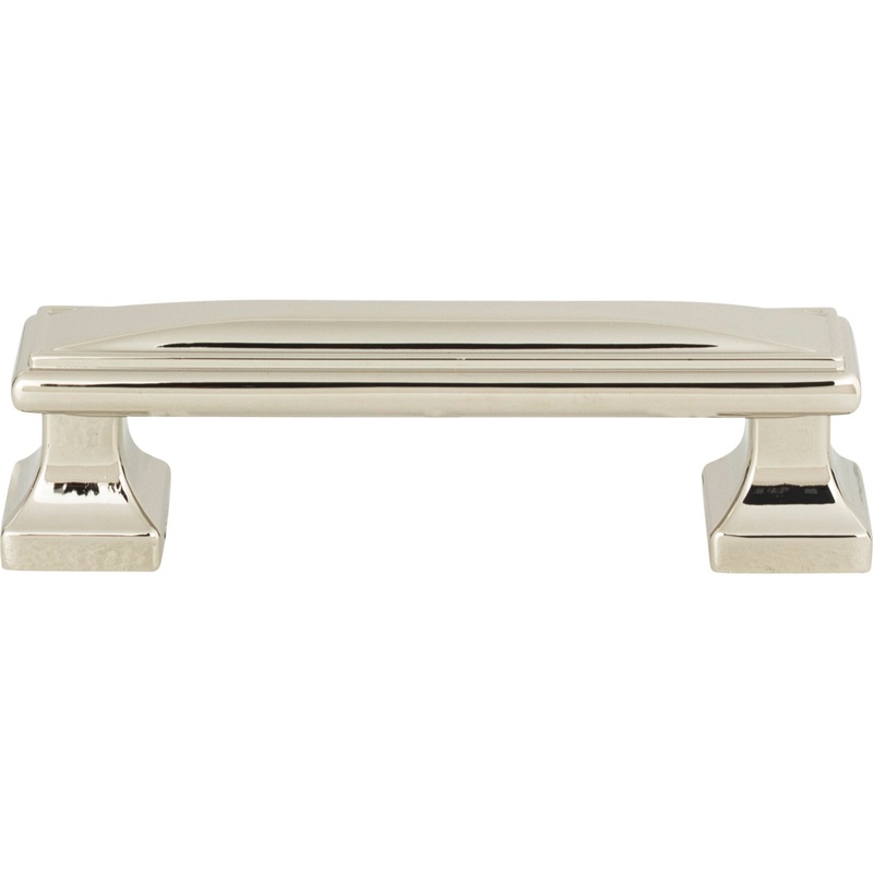 ATLAS 372-PN Wadsworth 3 3/4" Center to Center Bar Pull - Polished Nickel