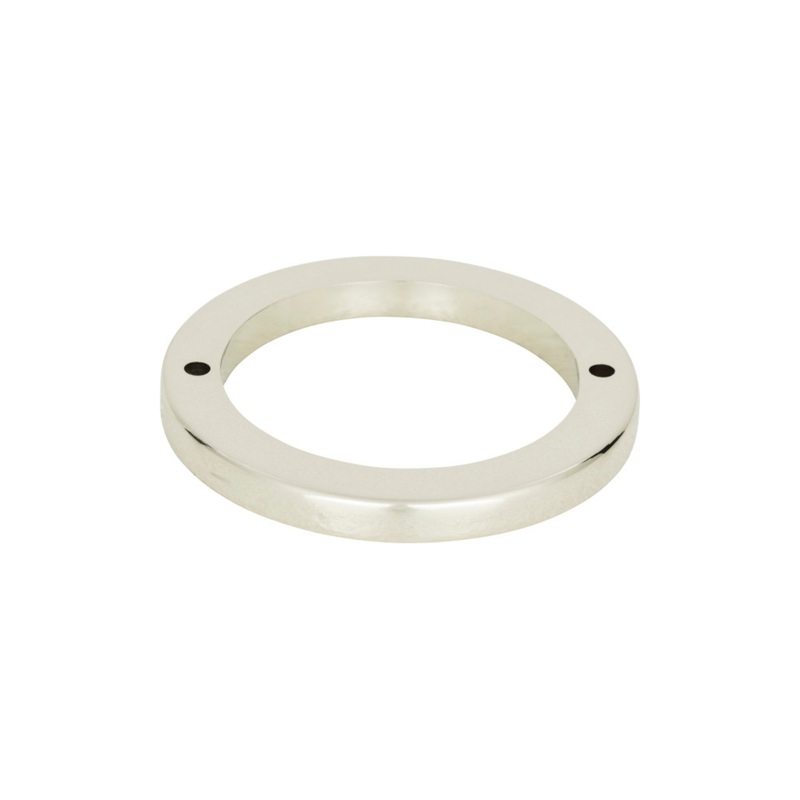 ATLAS 390-PN Tableau Round Pull Backplate - Polished Nickel