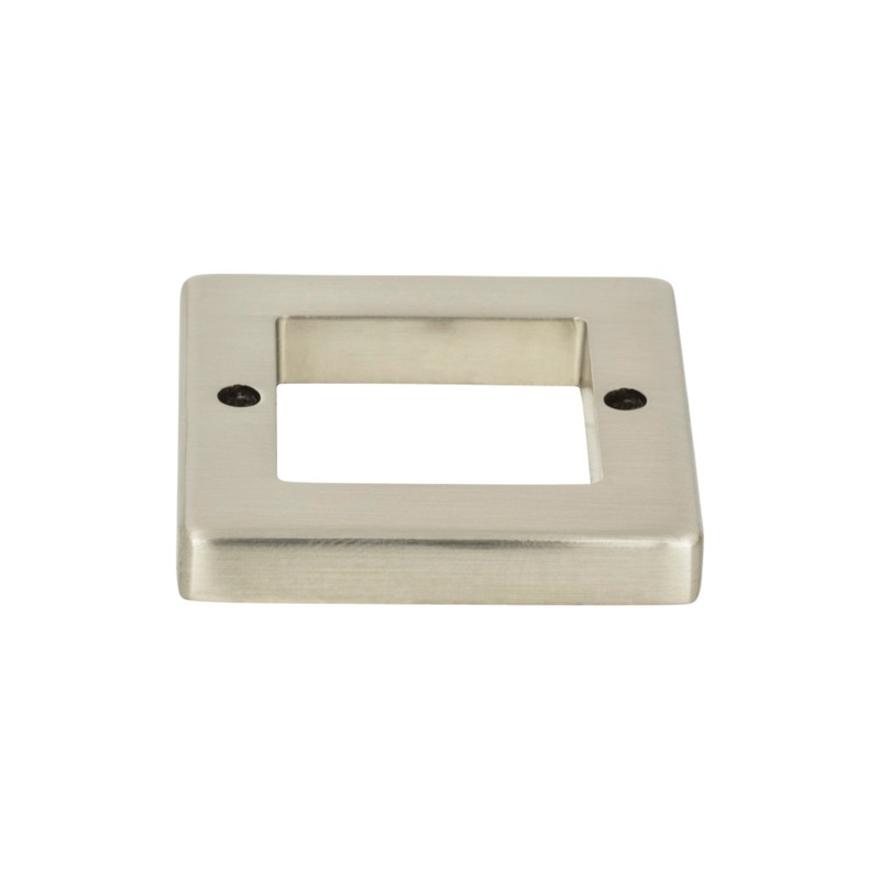 ATLAS 392-BN Tableau Square Pull Backplate - Brushed Nickel