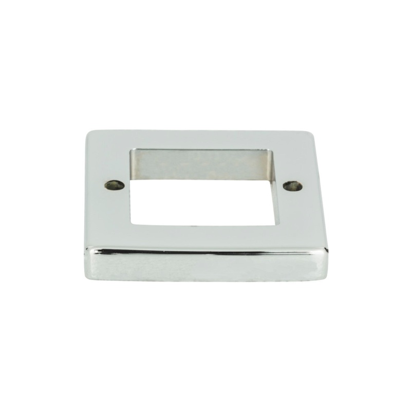 ATLAS 392-CH Tableau Square Pull Backplate - Polished Chrome