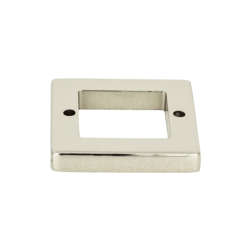 ATLAS 392-PN Tableau Square Pull Backplate - Polished Nickel