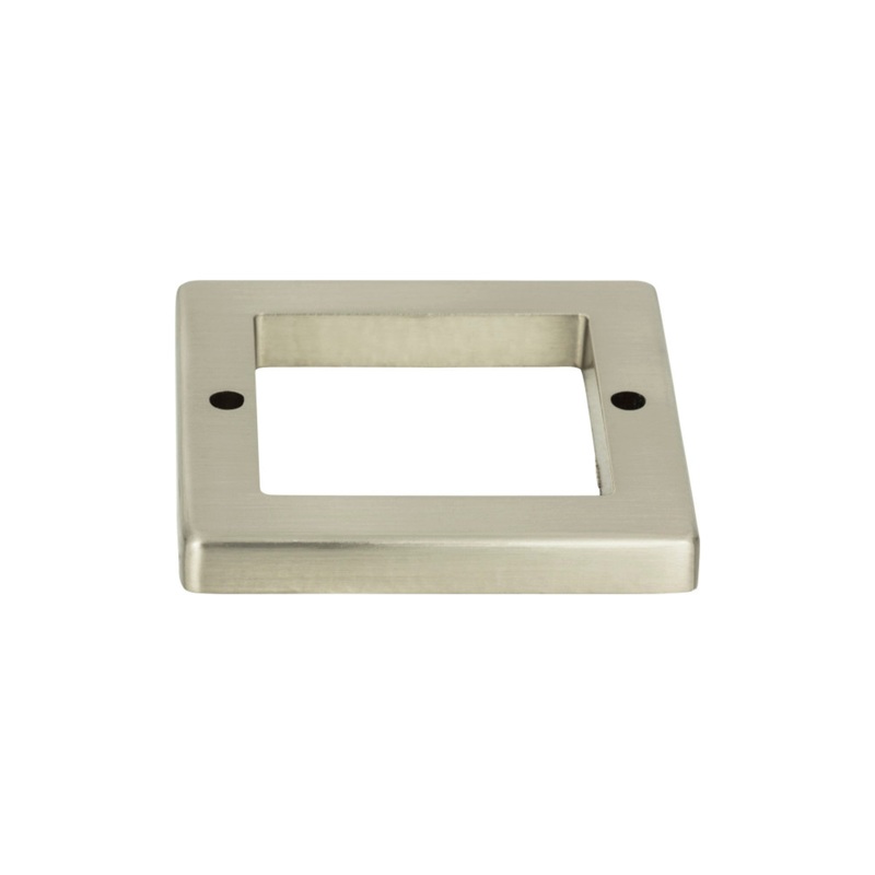 ATLAS 393-BN Tableau Square Pull Backplate - Brushed Nickel
