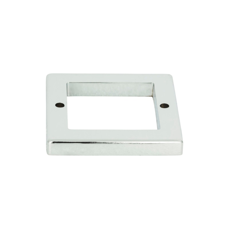 ATLAS 393-CH Tableau Square Pull Backplate - Polished Chrome