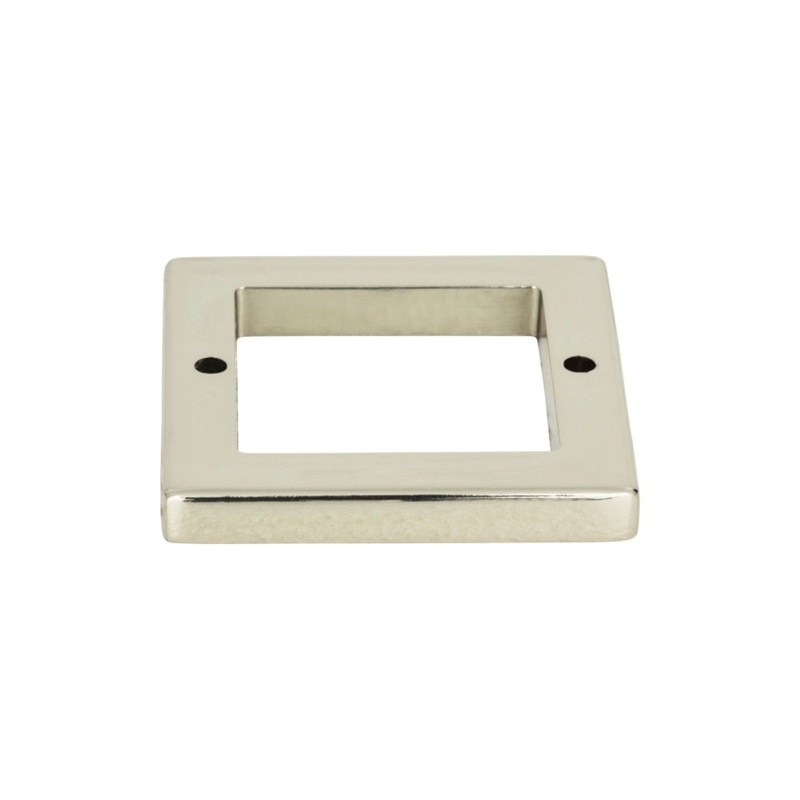 ATLAS 393-PN Tableau Square Pull Backplate - Polished Nickel