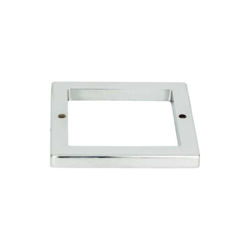 ATLAS 394-CH Tableau Square Pull Backplate - Polished Chrome