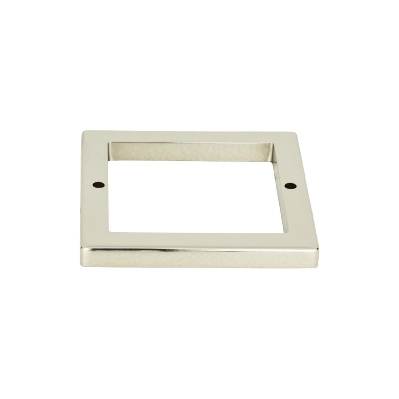 ATLAS 394-PN Tableau Square Pull Backplate - Polished Nickel