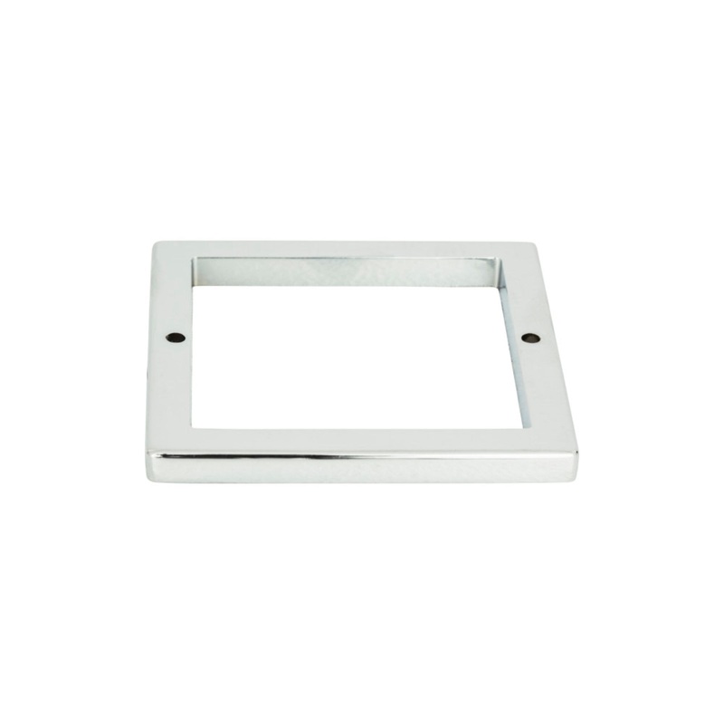 ATLAS 395-CH Tableau Square Pull Backplate - Polished Chrome