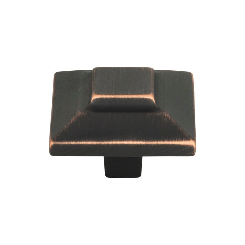 ATLAS 4002-VB Trocadero 1 1/2" Length Square Knob - Venetian Bronze